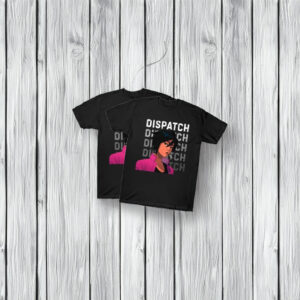 Dispatch Game Repeated Text Character T-Shirt